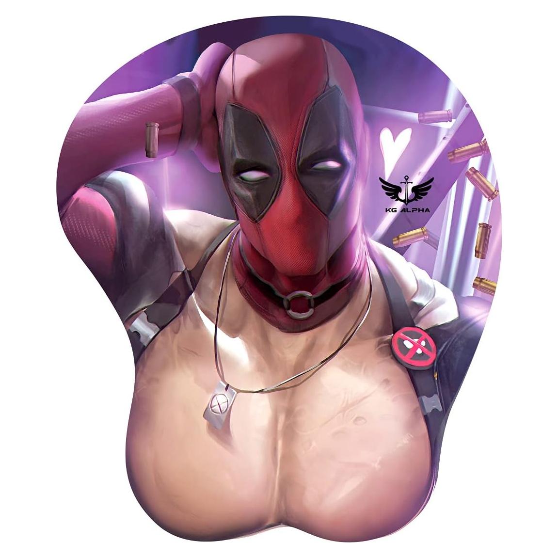 Alfombrilla de Ratón 3D Ergonomica KG-Alpha Deadpool 25.9x22cm