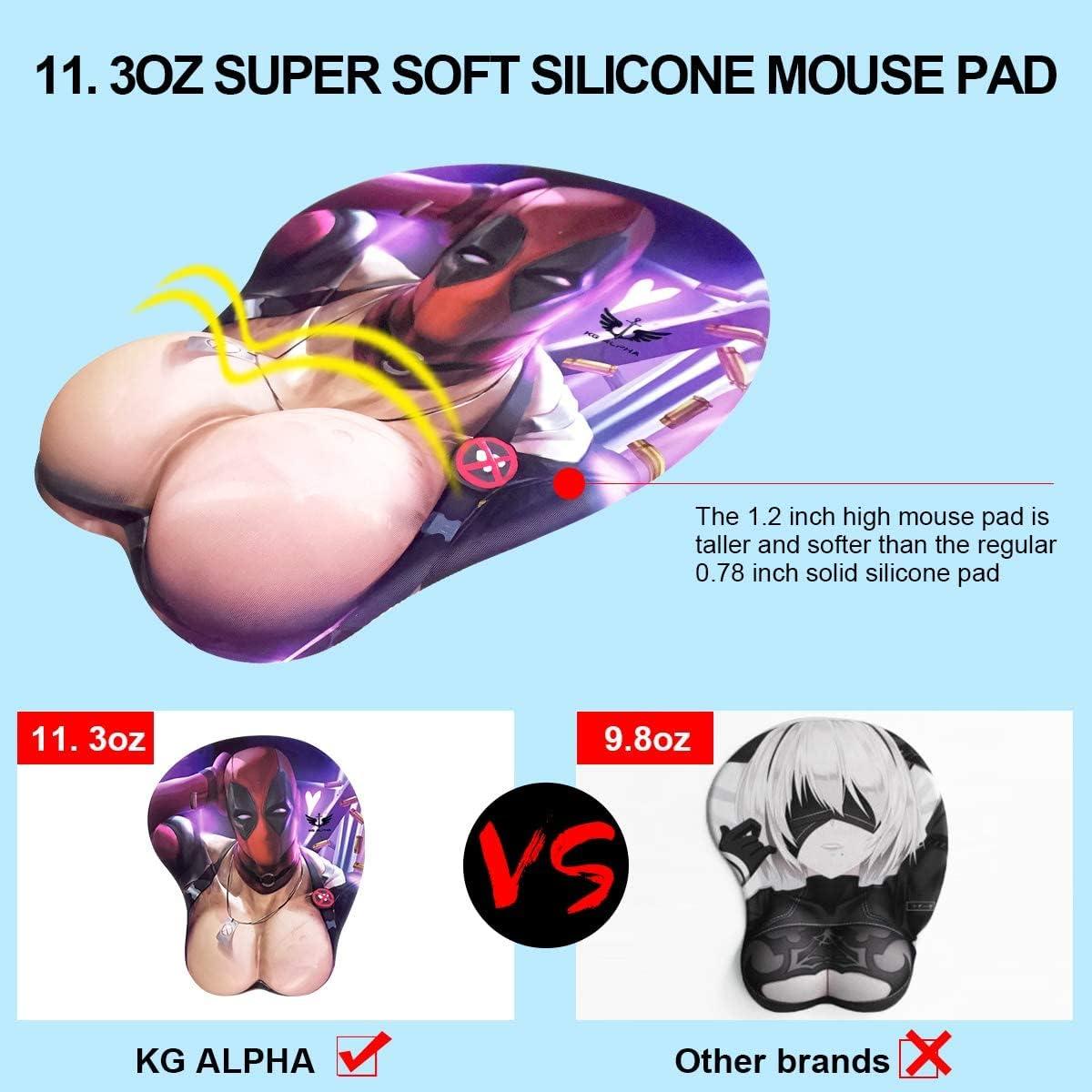 Alfombrilla de Ratón 3D Ergonomica KG-Alpha Deadpool 25.9x22cm