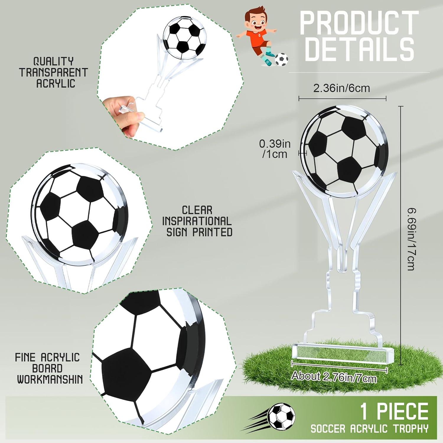 Trofeo de Fútbol Acrílico Moucuny 17 cm para Campeonatos