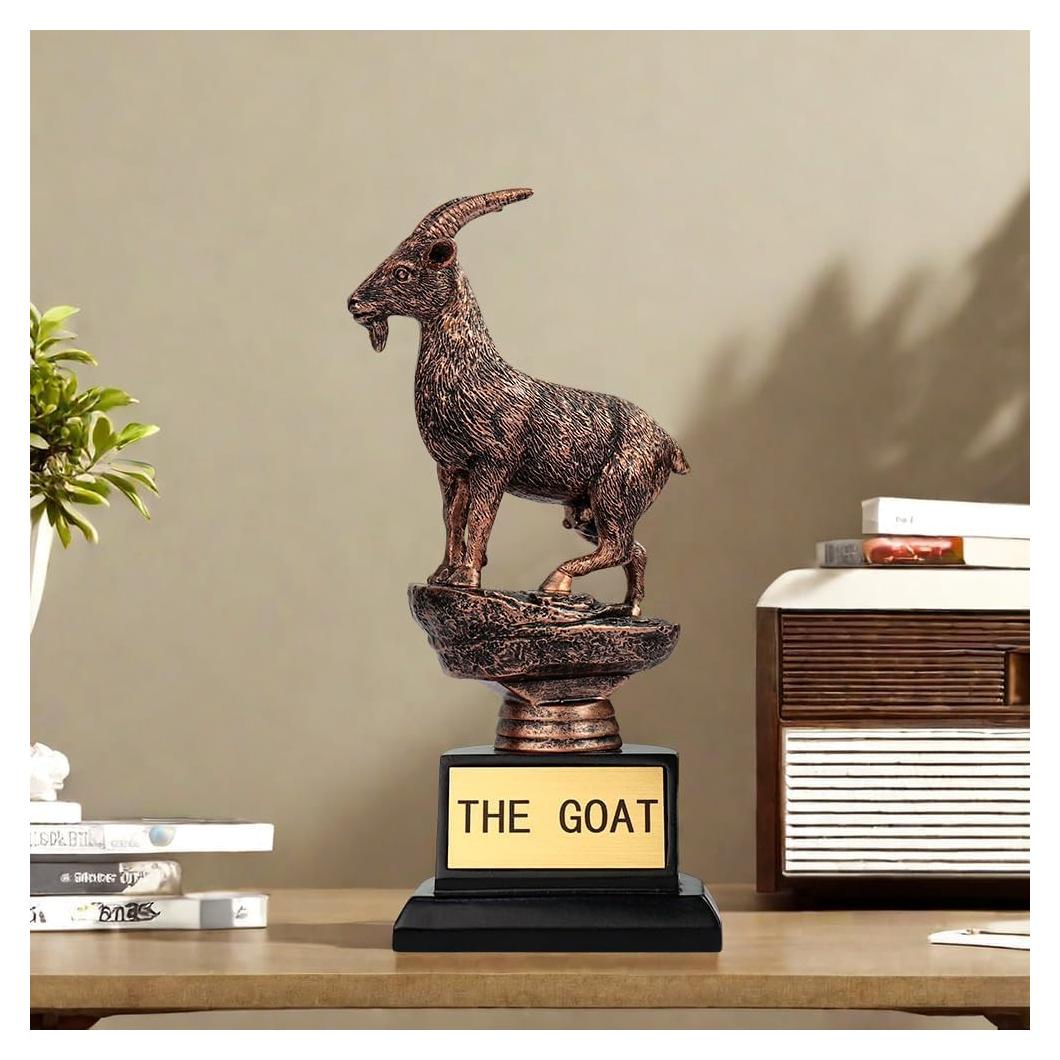 Trofeo Cabra TB TIBAG - 19.1 cm, Resina, Oro, Reconocimiento