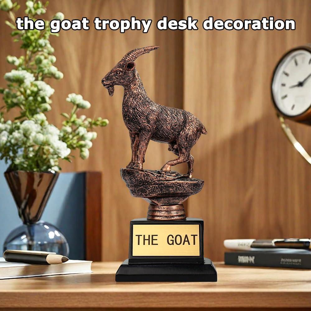 Trofeo Cabra TB TIBAG - 19.1 cm, Resina, Oro, Reconocimiento
