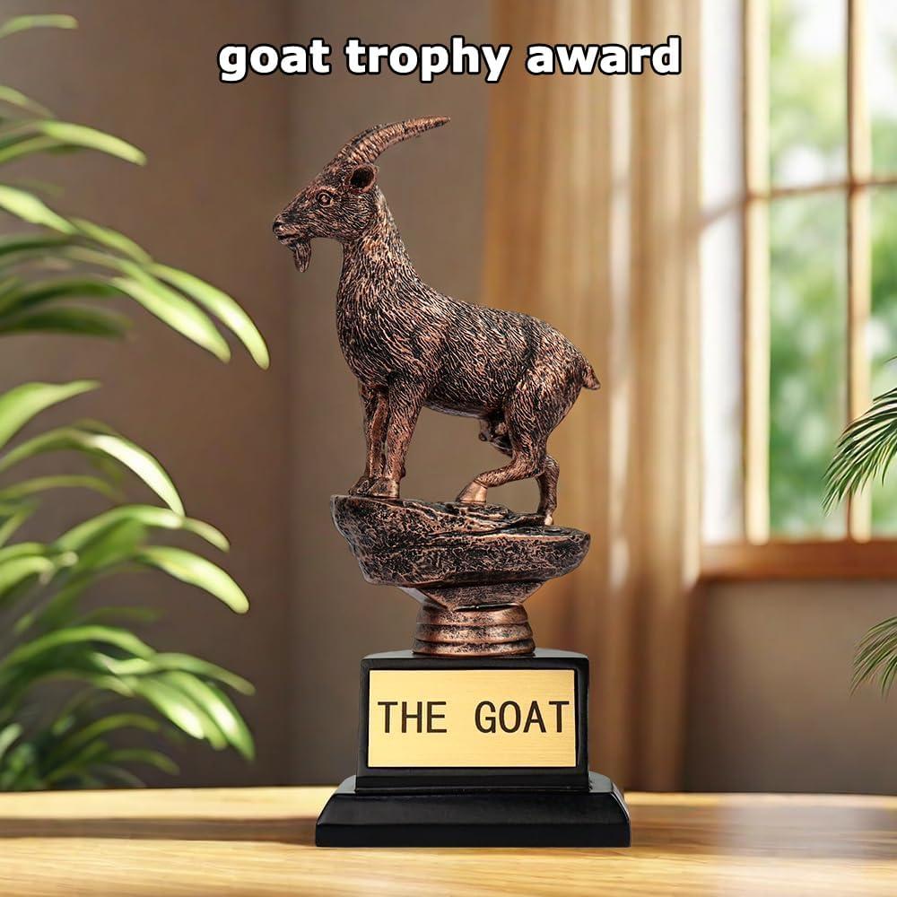 Trofeo Cabra TB TIBAG - 19.1 cm, Resina, Oro, Reconocimiento