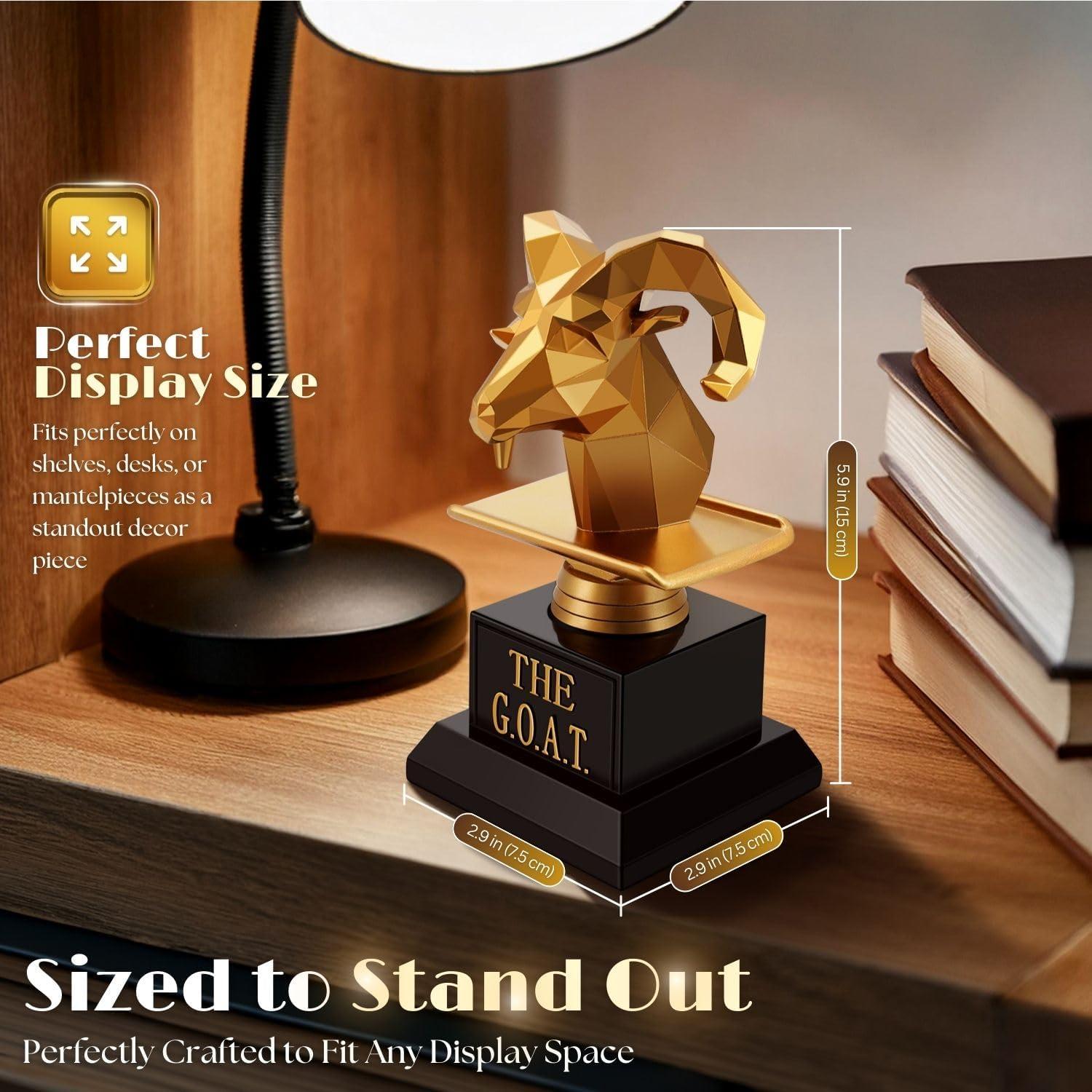 Trofeo Divertido Flexzion G.O.A.T. con Estatua de Cabra