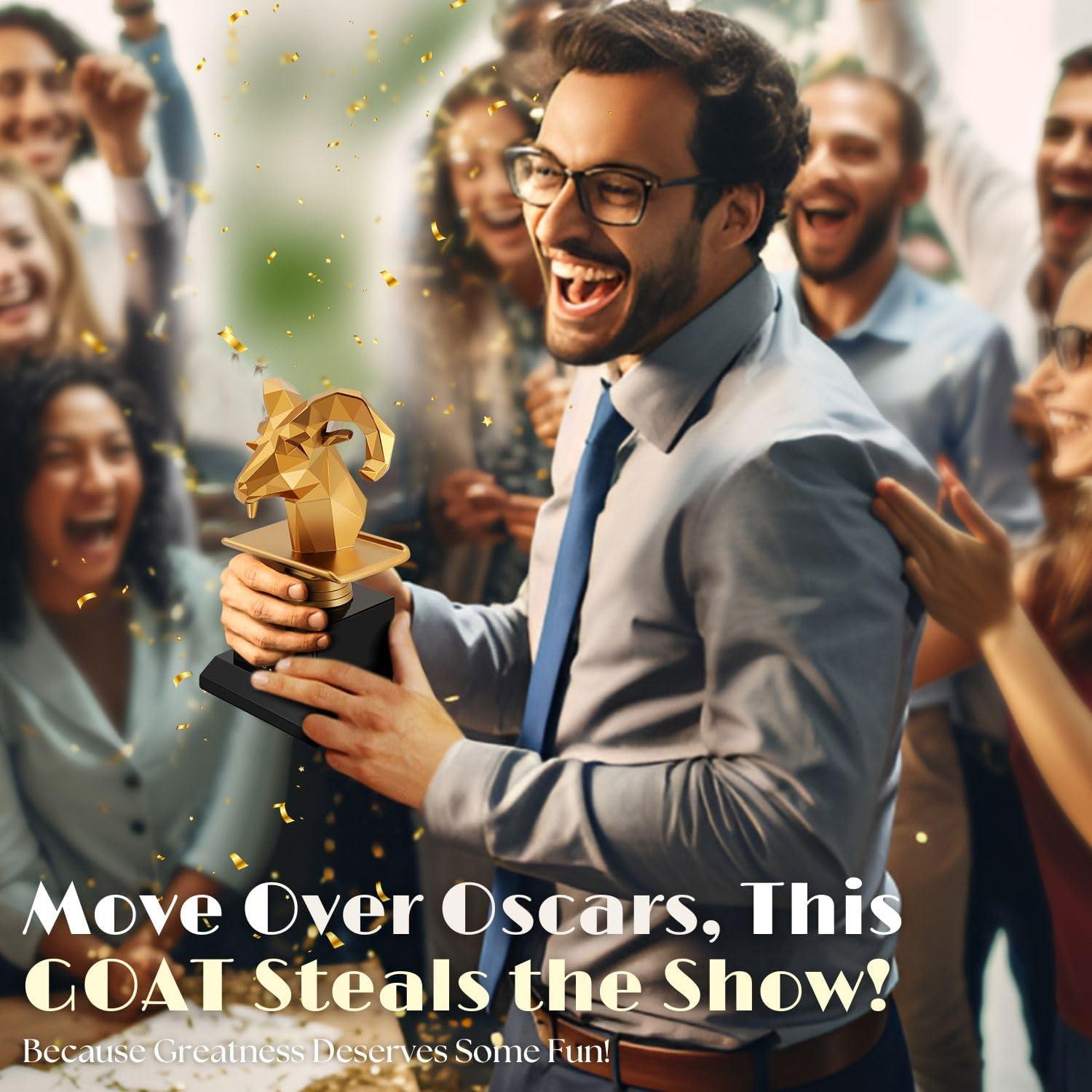 Trofeo Divertido Flexzion G.O.A.T. con Estatua de Cabra