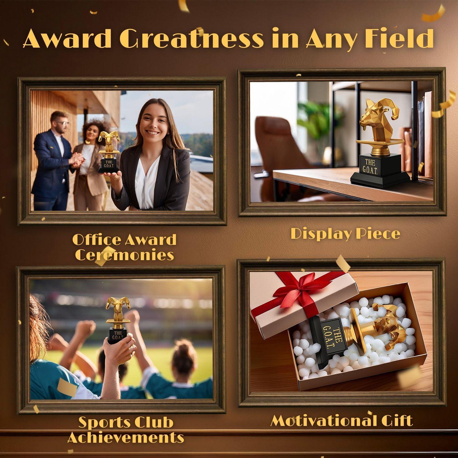 Trofeo Divertido Flexzion G.O.A.T. con Estatua de Cabra