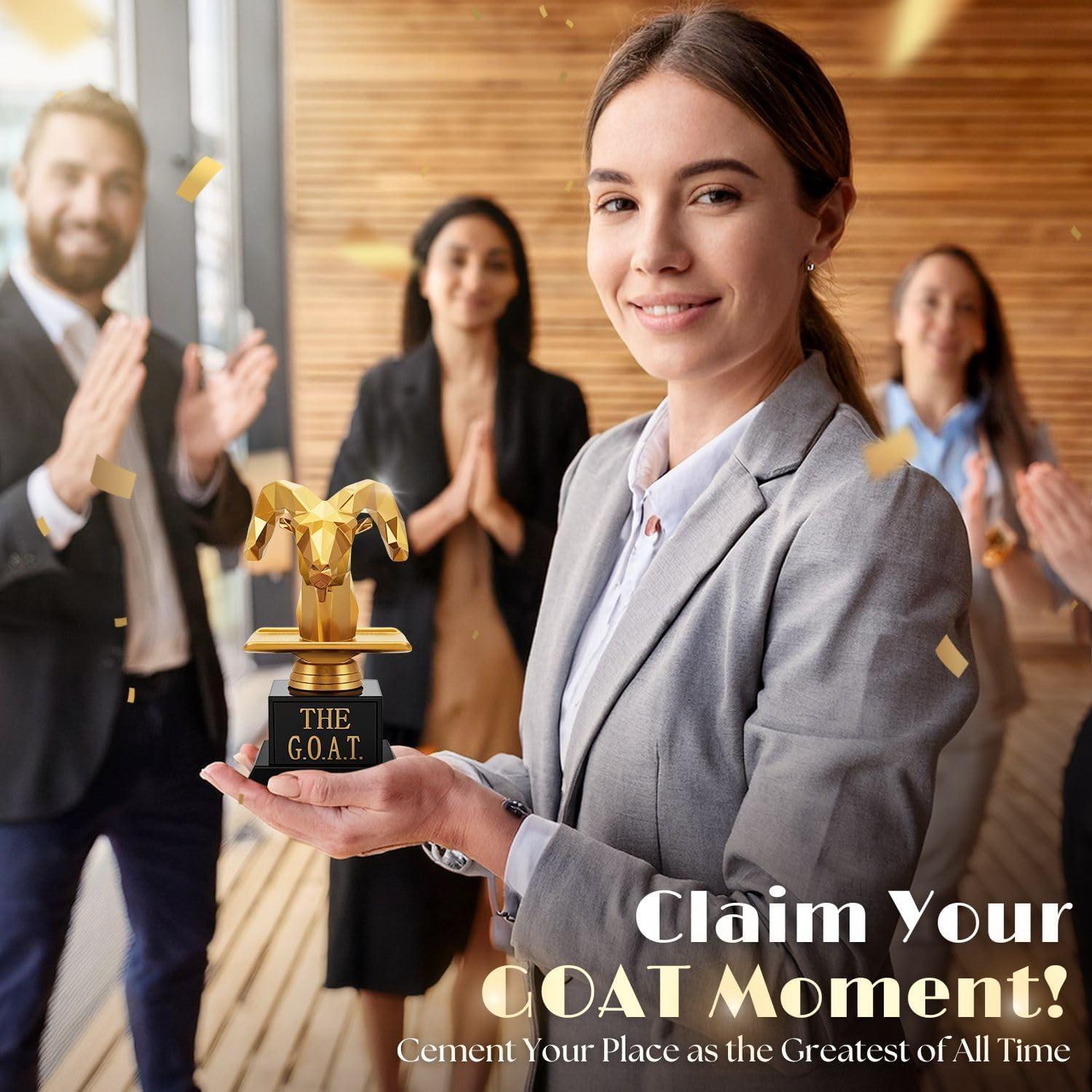 Trofeo Divertido Flexzion G.O.A.T. con Estatua de Cabra