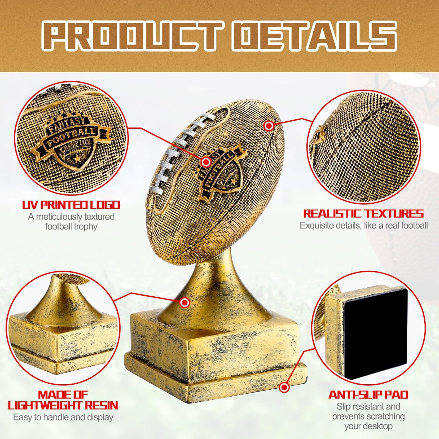 Trofeo de Fútbol Fantasía Wiwiqing 15.24 cm Oro