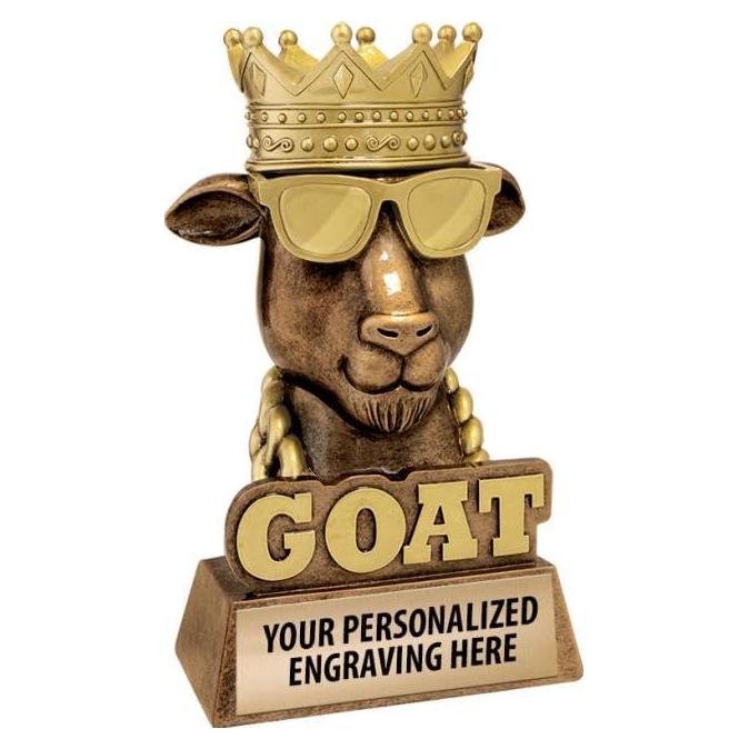 Trofeo Escultura G.O.A.T. Crown Awards 17.78 cm Personalizable