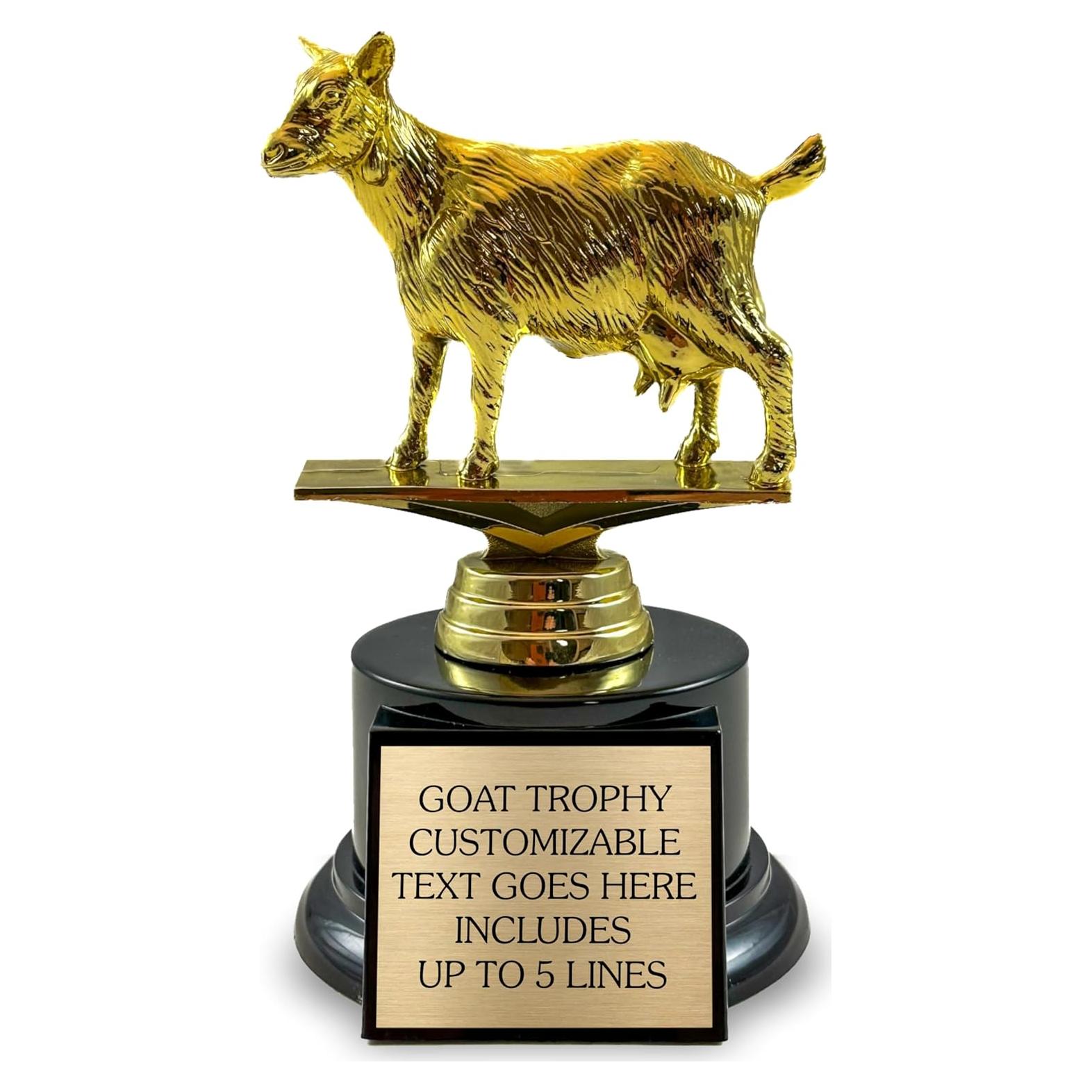 Trofeo de Cabra Personalizable Awards4U - 15.24 cm Dorado