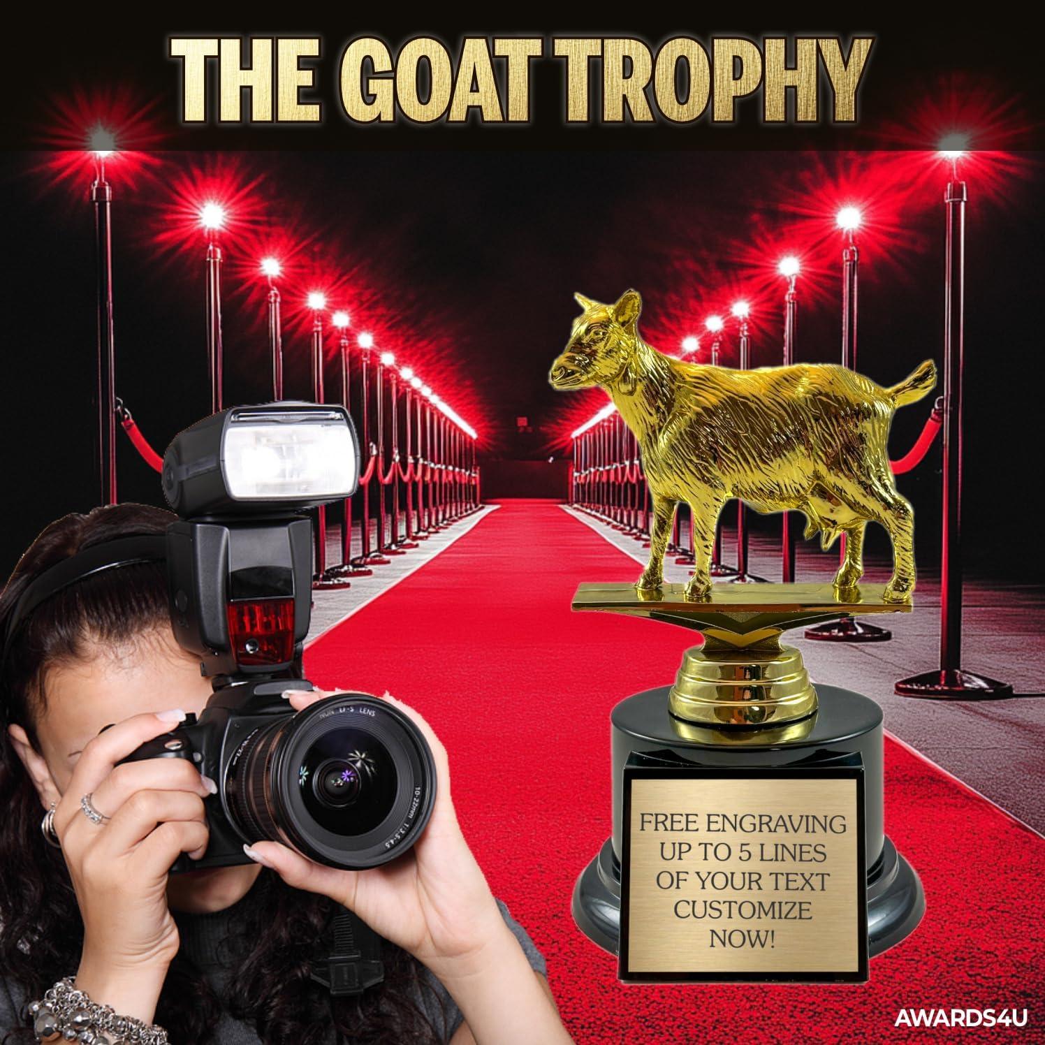 Trofeo de Cabra Personalizable Awards4U - 15.24 cm Dorado