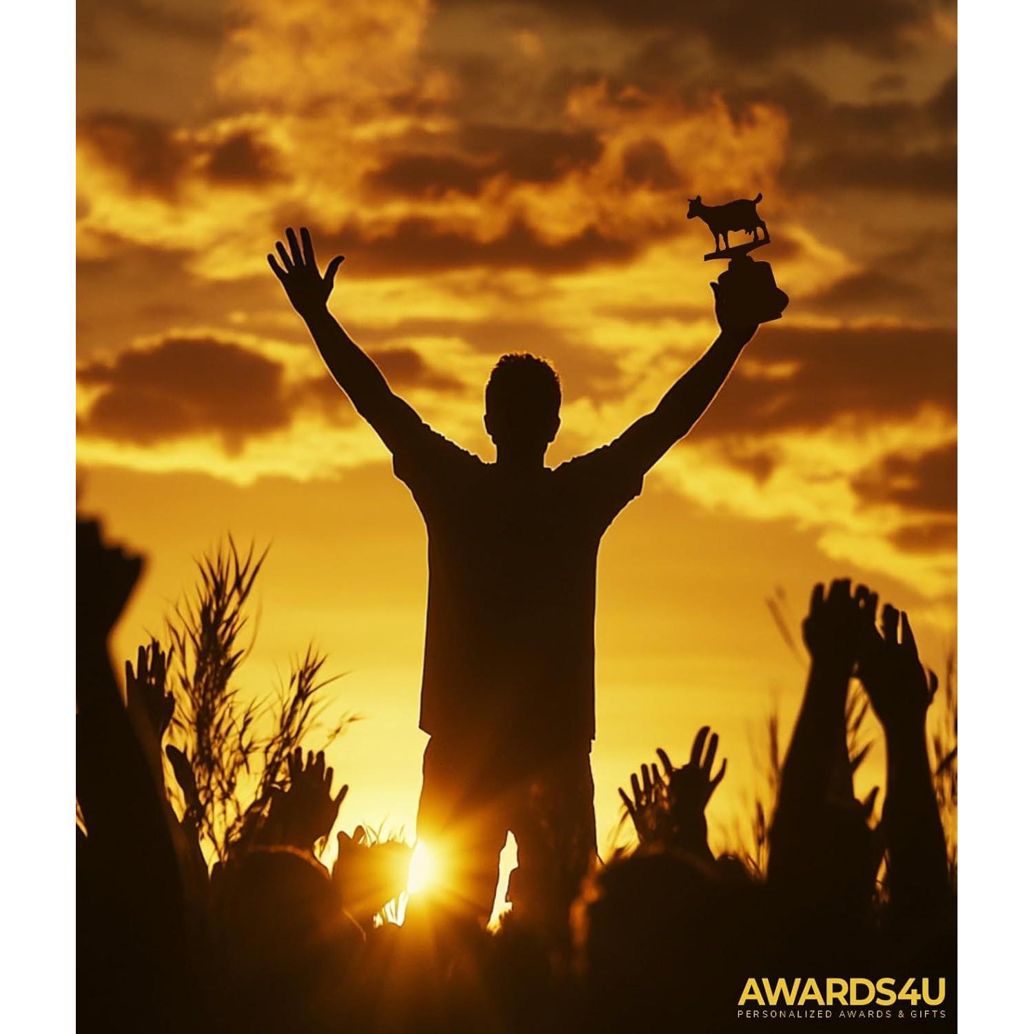 Trofeo de Cabra Personalizable Awards4U - 15.24 cm Dorado