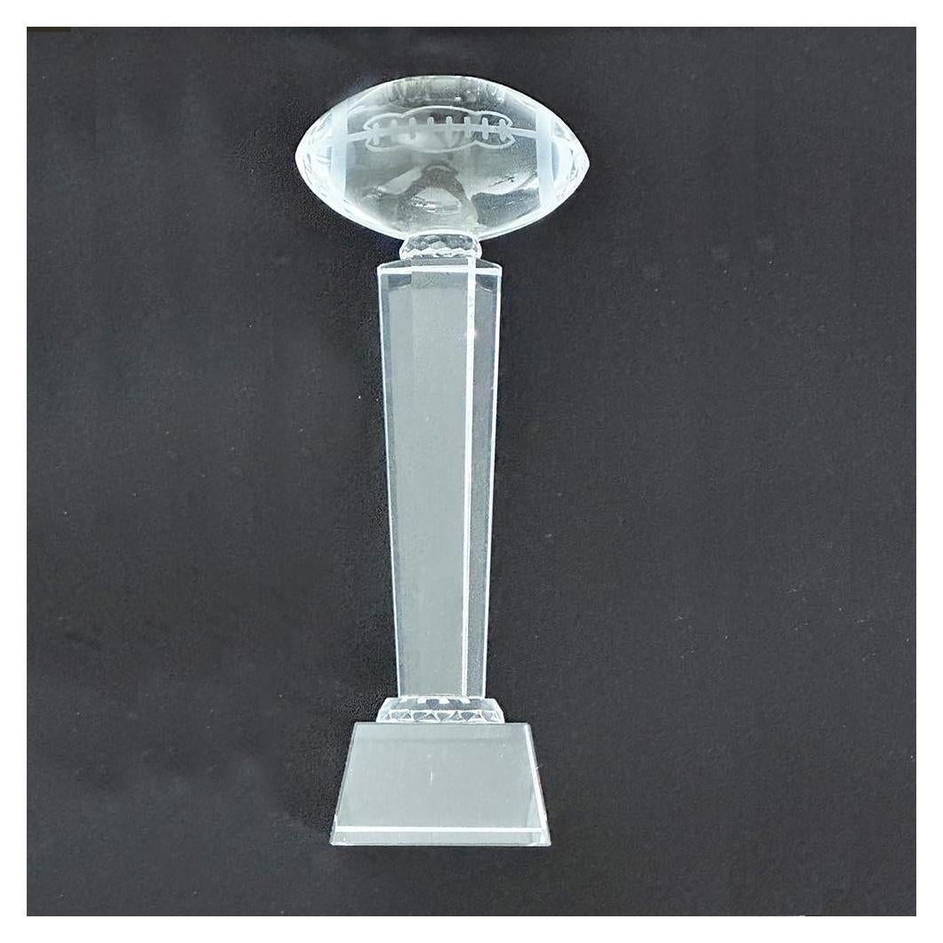 Trofeo Deportivo de Cristal Genérico Fútbol 28cm Personalizable