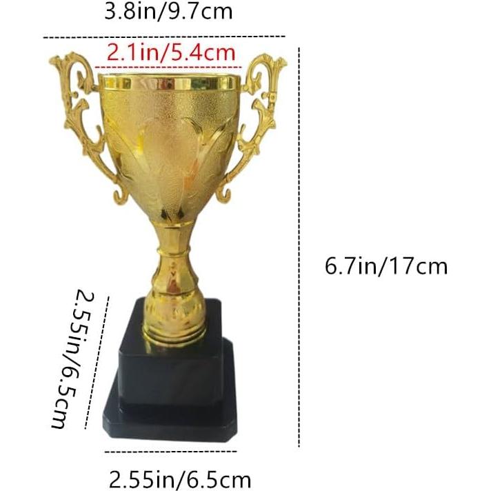 Trofeo Dorado de Plástico Jilukibo 9.7x5.4x14.3 cm