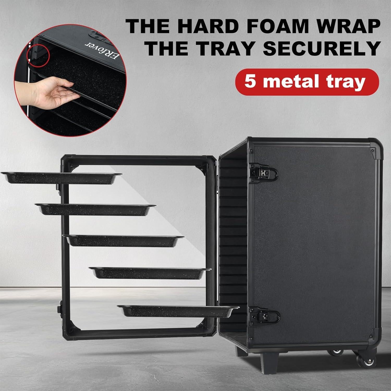 Estuche de Aluminio para Miniaturas con Cerradura y Carrito