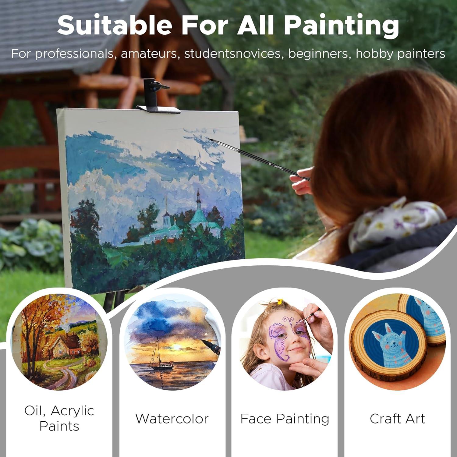 Conjunto de Pinceles de Pintura Bougimal 32 Piezas Nylon