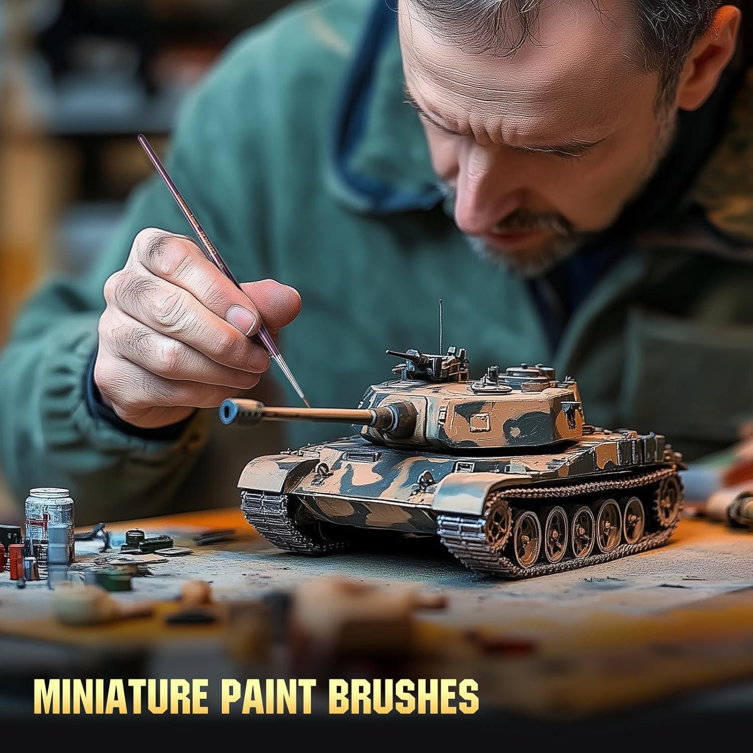 Juego de 5 Pinceles de Sable Kolinsky Lenbicki para Detalles Finos