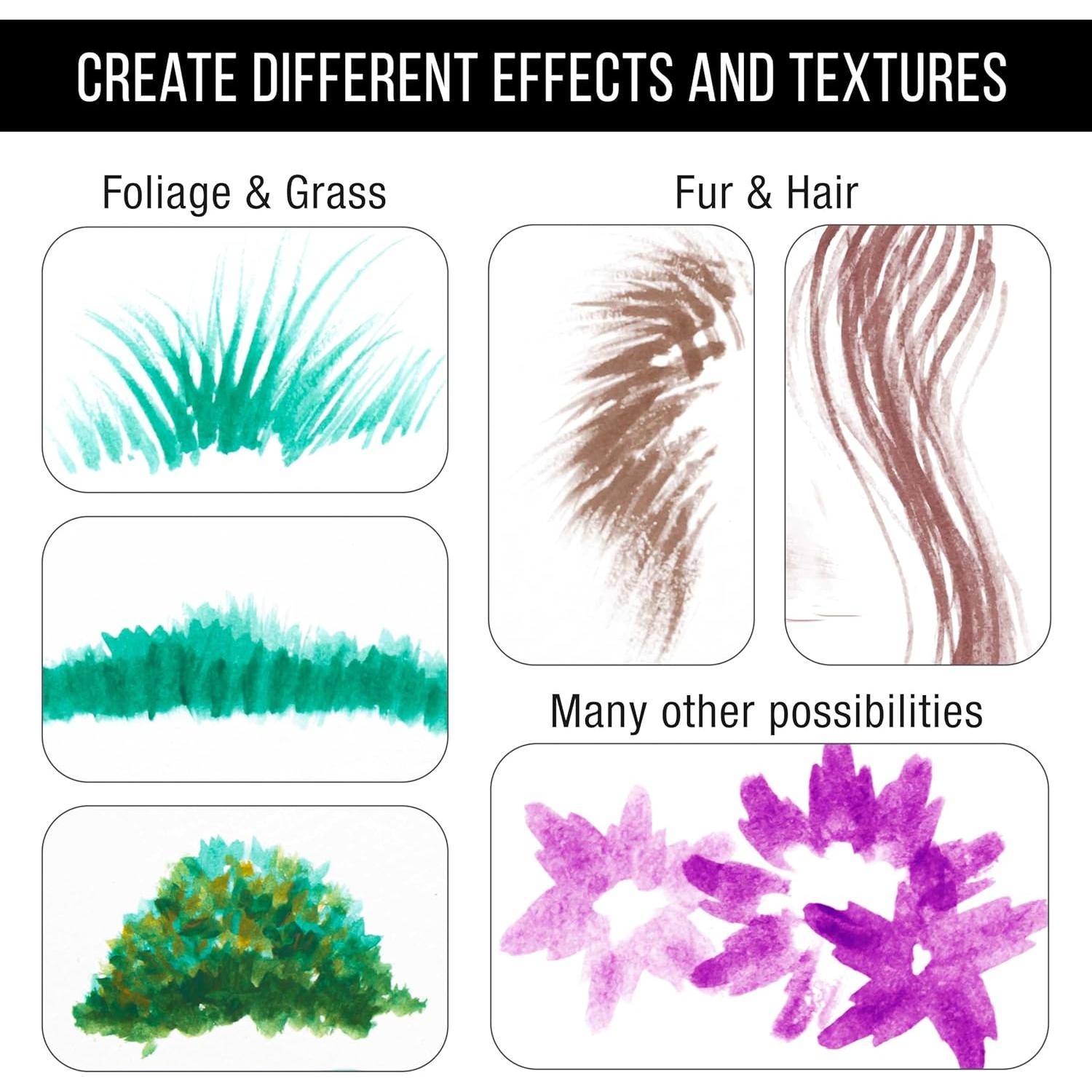 Juego de 12 Pinceles Sintéticos U.S. Art Supply para Efectos