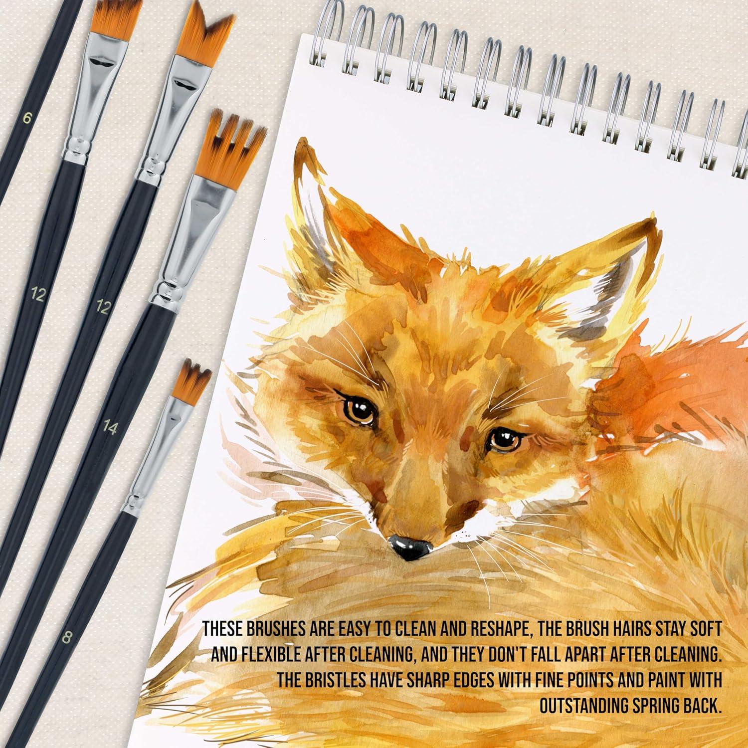 Juego de 12 Pinceles Sintéticos U.S. Art Supply para Efectos