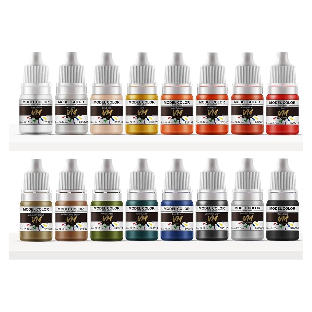 Juego de Pintura Acrílica a Base de Agua VM - 16 Colores x 5ml