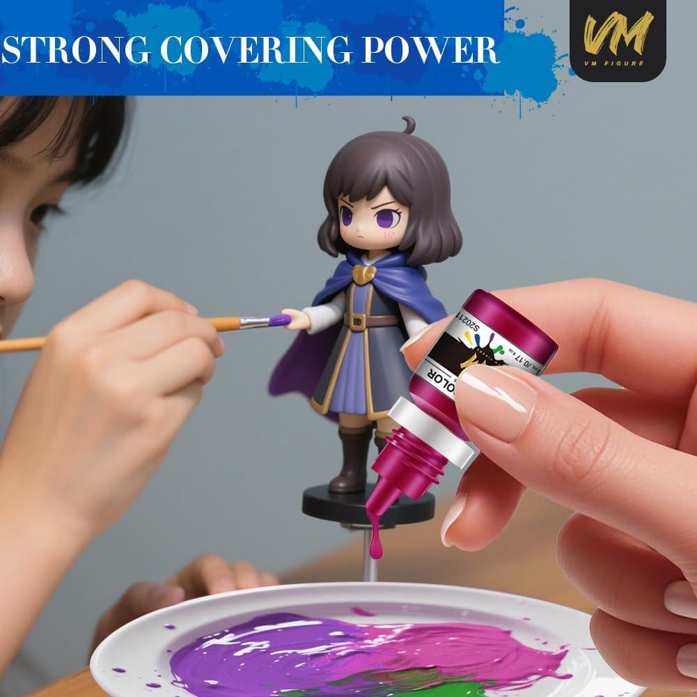 Juego de Pintura Acrílica a Base de Agua VM - 16 Colores x 5ml