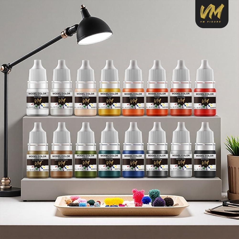 Juego de Pintura Acrílica a Base de Agua VM - 16 Colores x 5ml