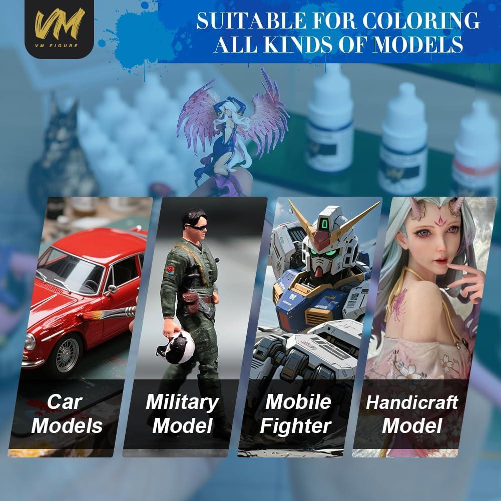 Juego de Pintura Acrílica a Base de Agua VM - 16 Colores x 5ml