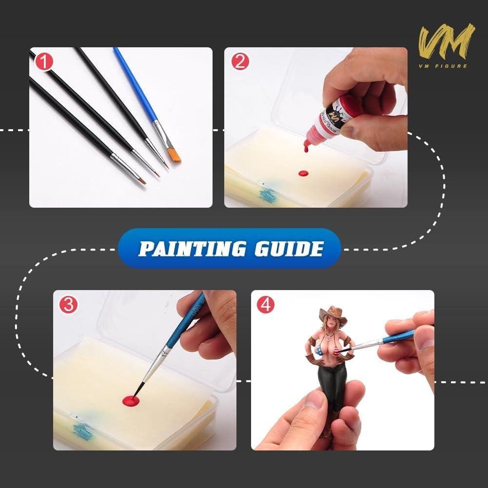 Juego de Pintura Acrílica a Base de Agua VM - 16 Colores x 5ml