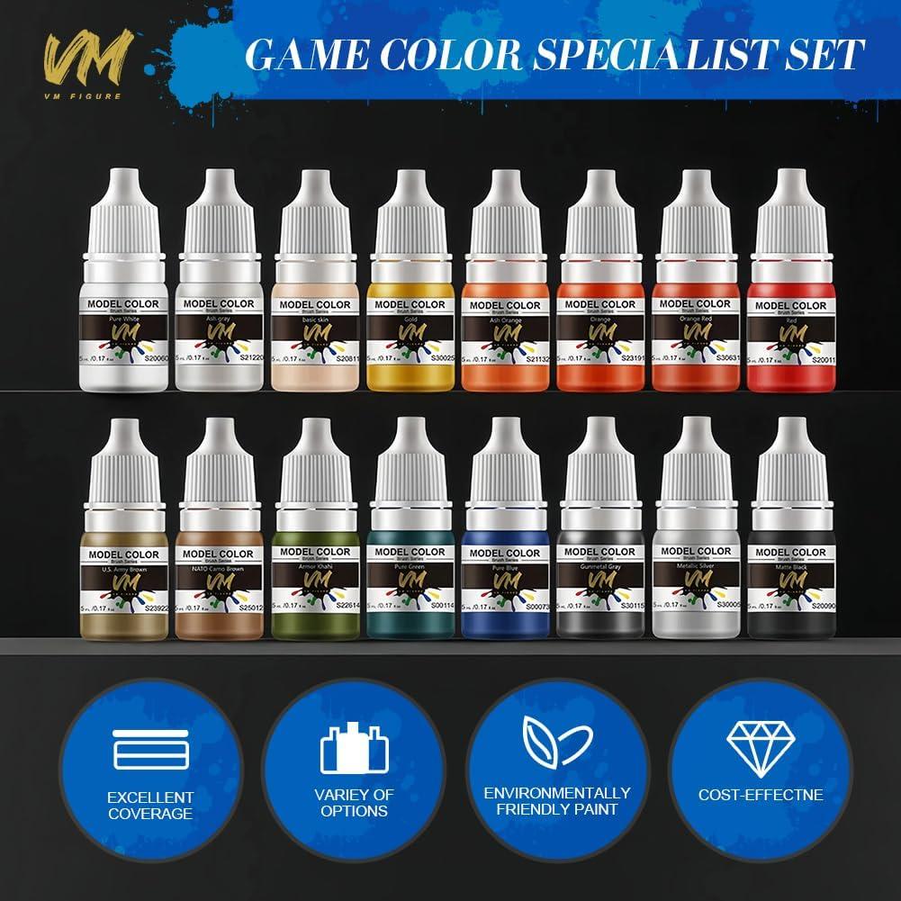 Juego de Pintura Acrílica a Base de Agua VM - 16 Colores x 5ml