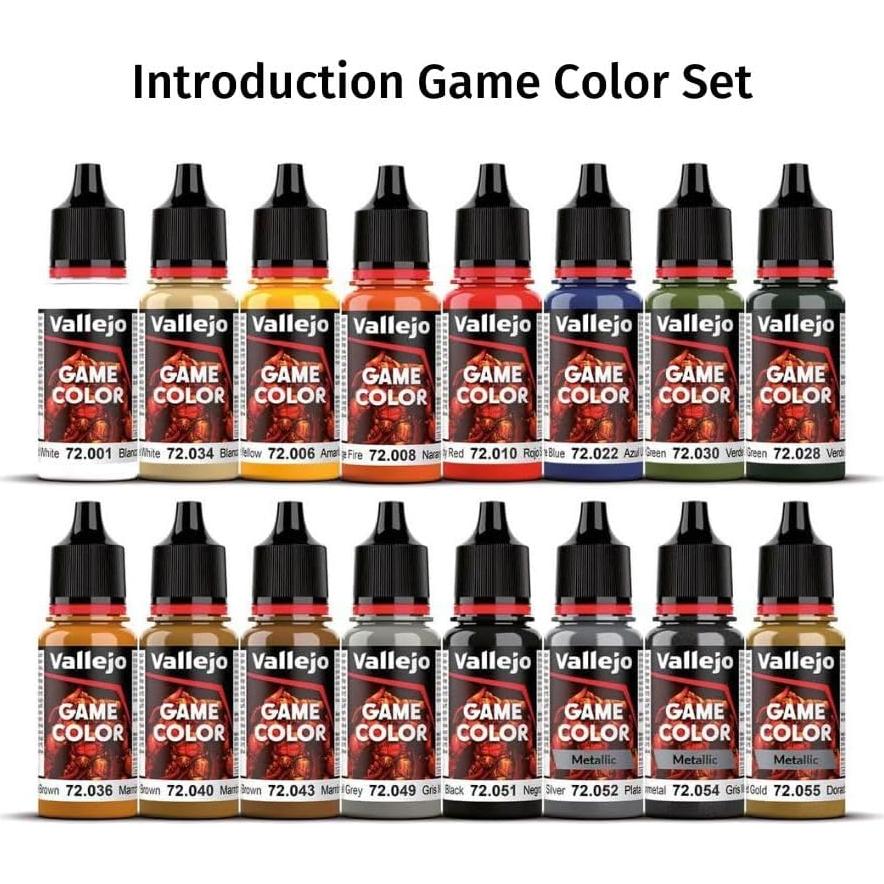 Conjunto de Pinturas Vallejo 16 Colores 18 ml + Soporte