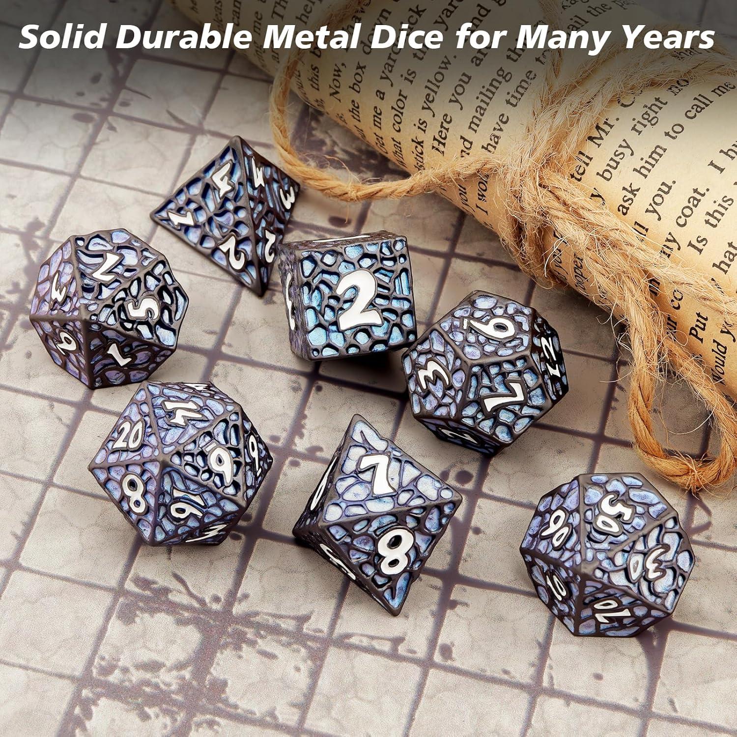 Conjunto de Dados Metálicos PJOY DND 7PCS Meteorito 16mm