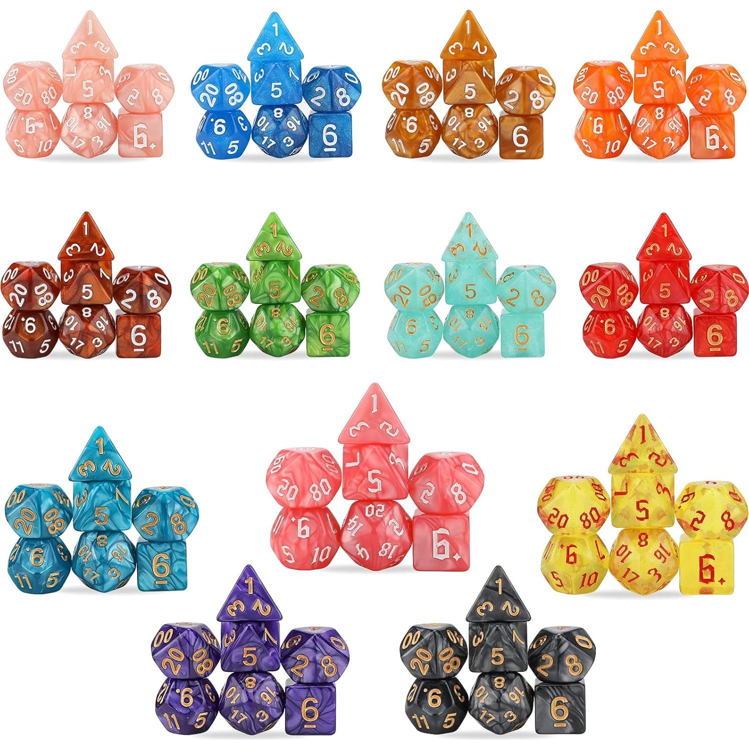 Juego de Dados Poliedricos DND Surhugvy - 175 Piezas Multicolores