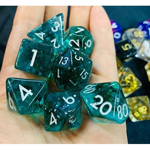Juego de Dados Poliedricos Soar Forge Musgo Acuamarina D&D