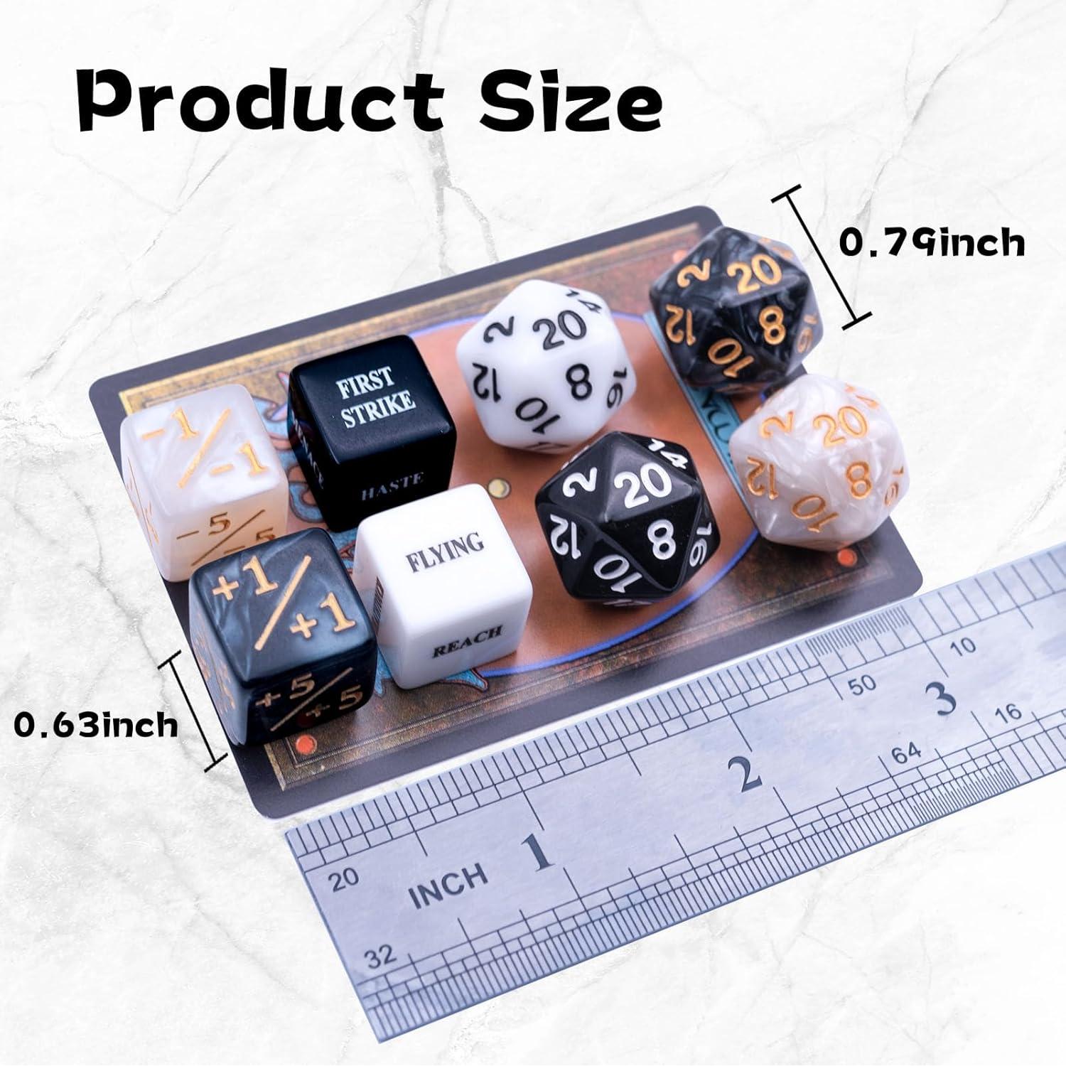 Juego de Dados MTG 52 Piezas con Contadores de Vida y D20