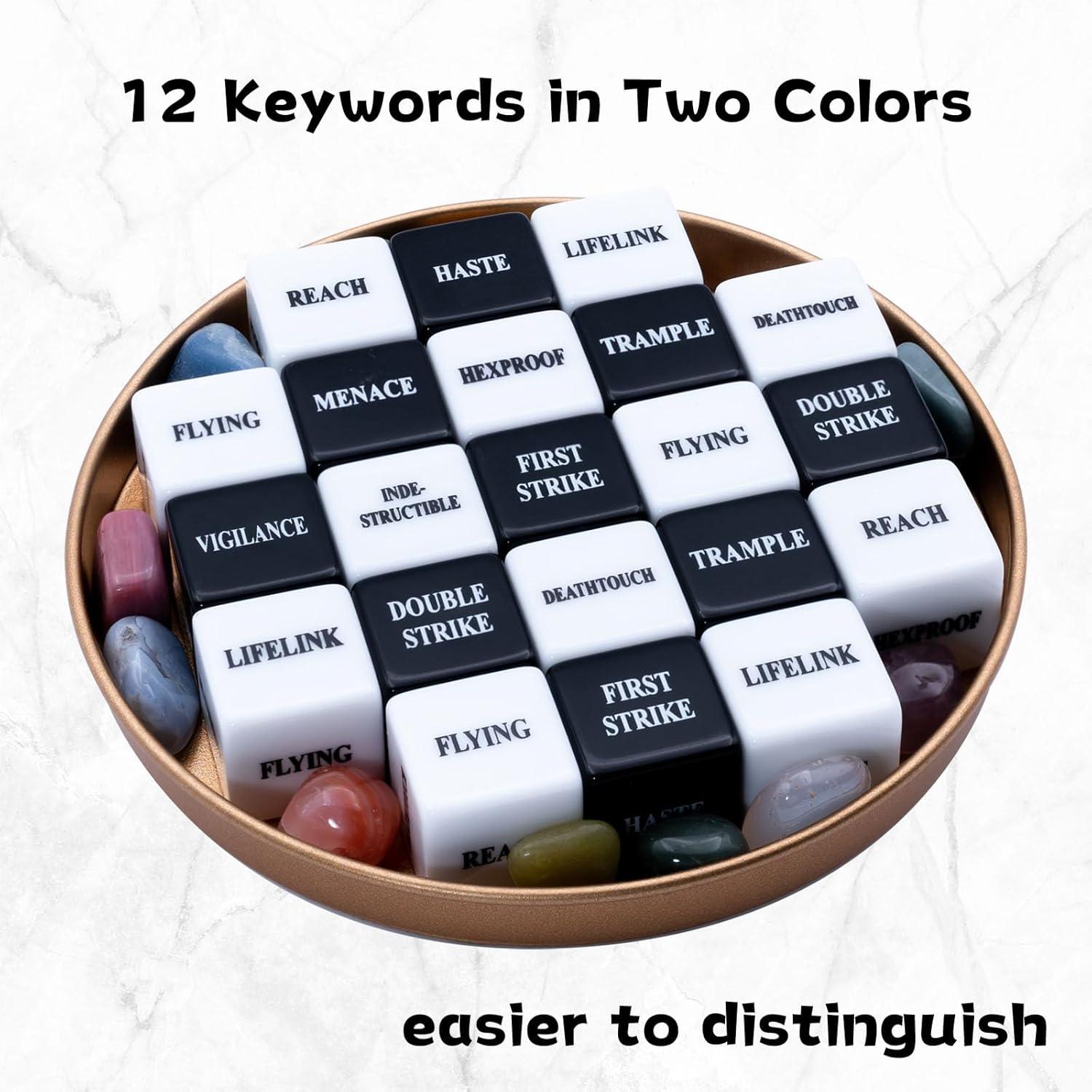 Juego de Dados MTG 52 Piezas con Contadores de Vida y D20