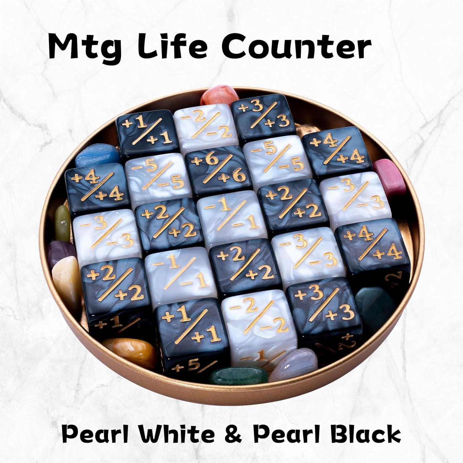 Juego de Dados MTG 52 Piezas con Contadores de Vida y D20
