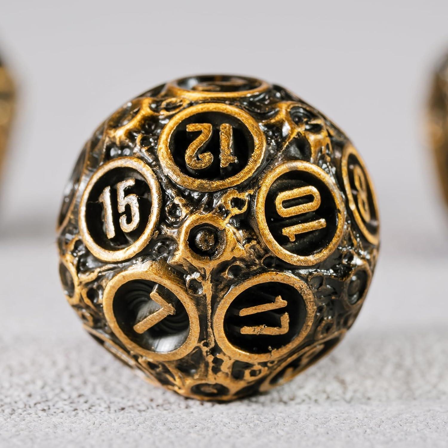 Juego de Dados D&D Unbeaten 7PCS Meteorito Metalicos