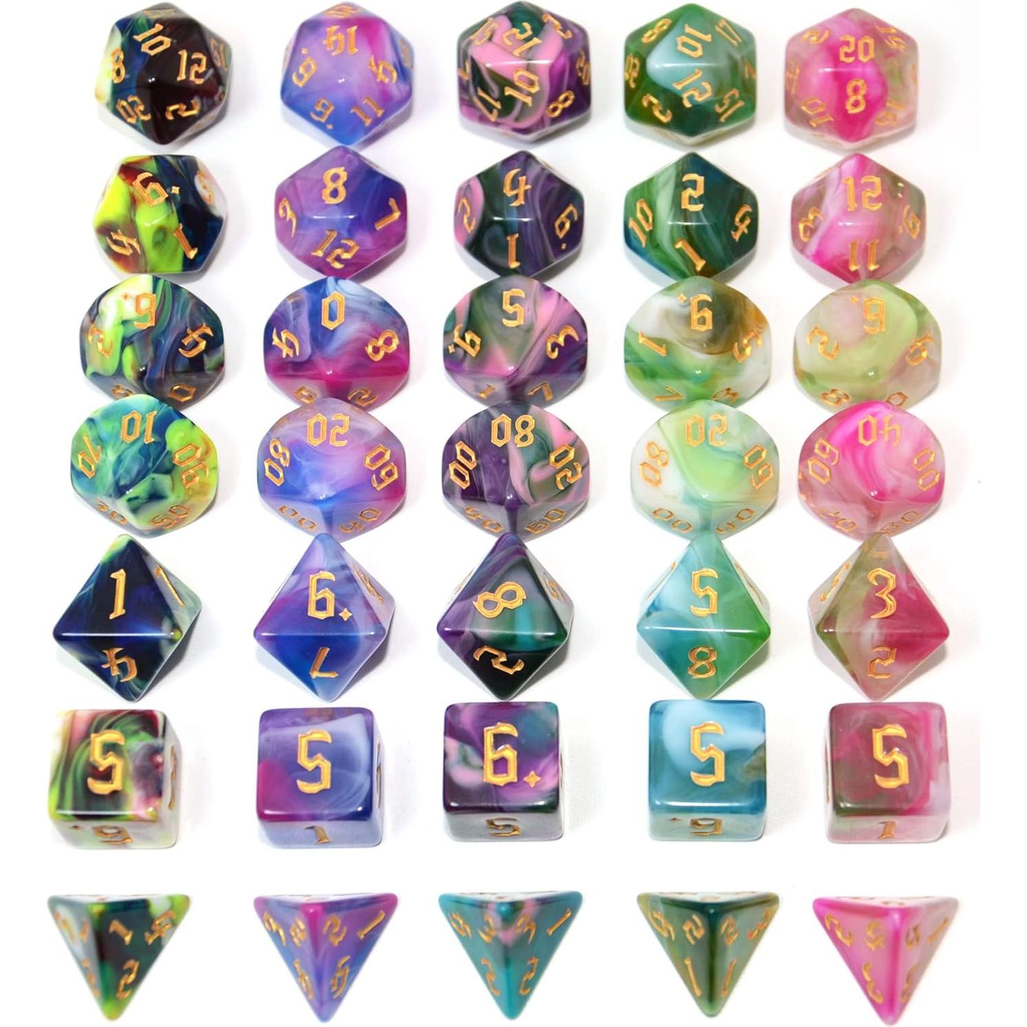 Conjunto de Dados Poliedricos 5x7 SmartDealsPro para DND RPG