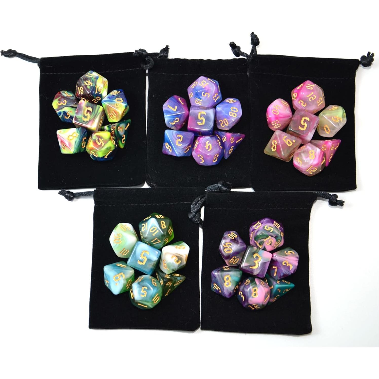 Conjunto de Dados Poliedricos 5x7 SmartDealsPro para DND RPG