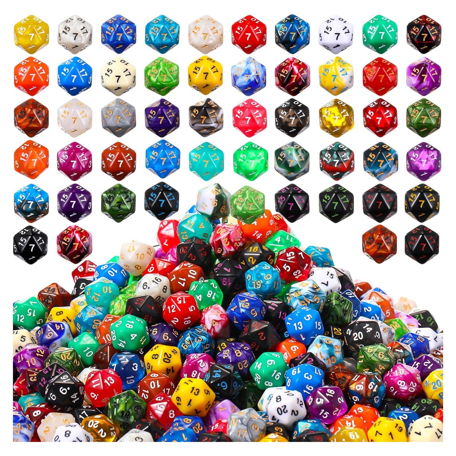 Conjunto de Dados Poliedricos Skylety 500 Piezas 20 Caras