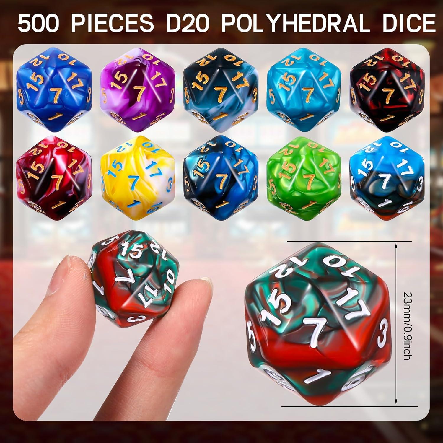 Conjunto de Dados Poliedricos Skylety 500 Piezas 20 Caras