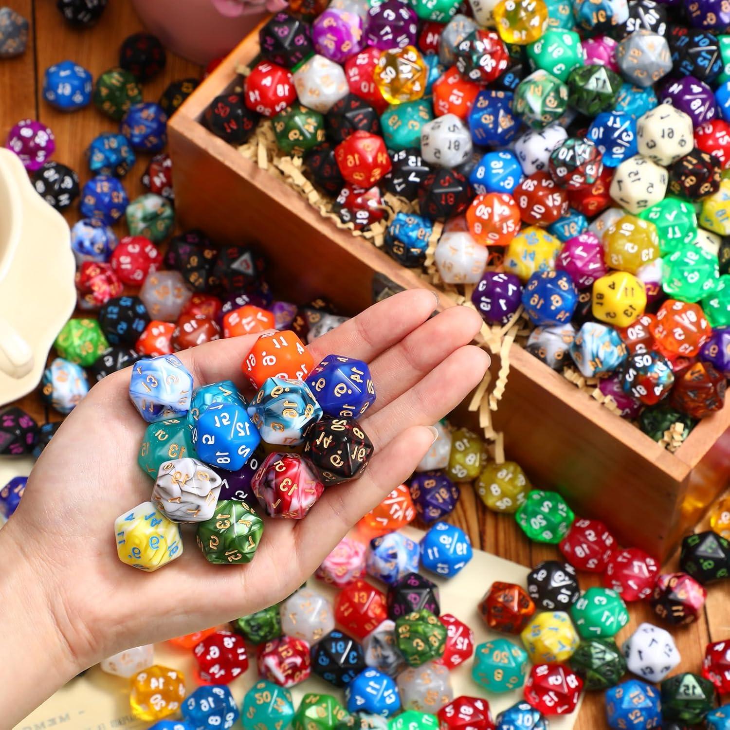 Conjunto de Dados Poliedricos Skylety 500 Piezas 20 Caras