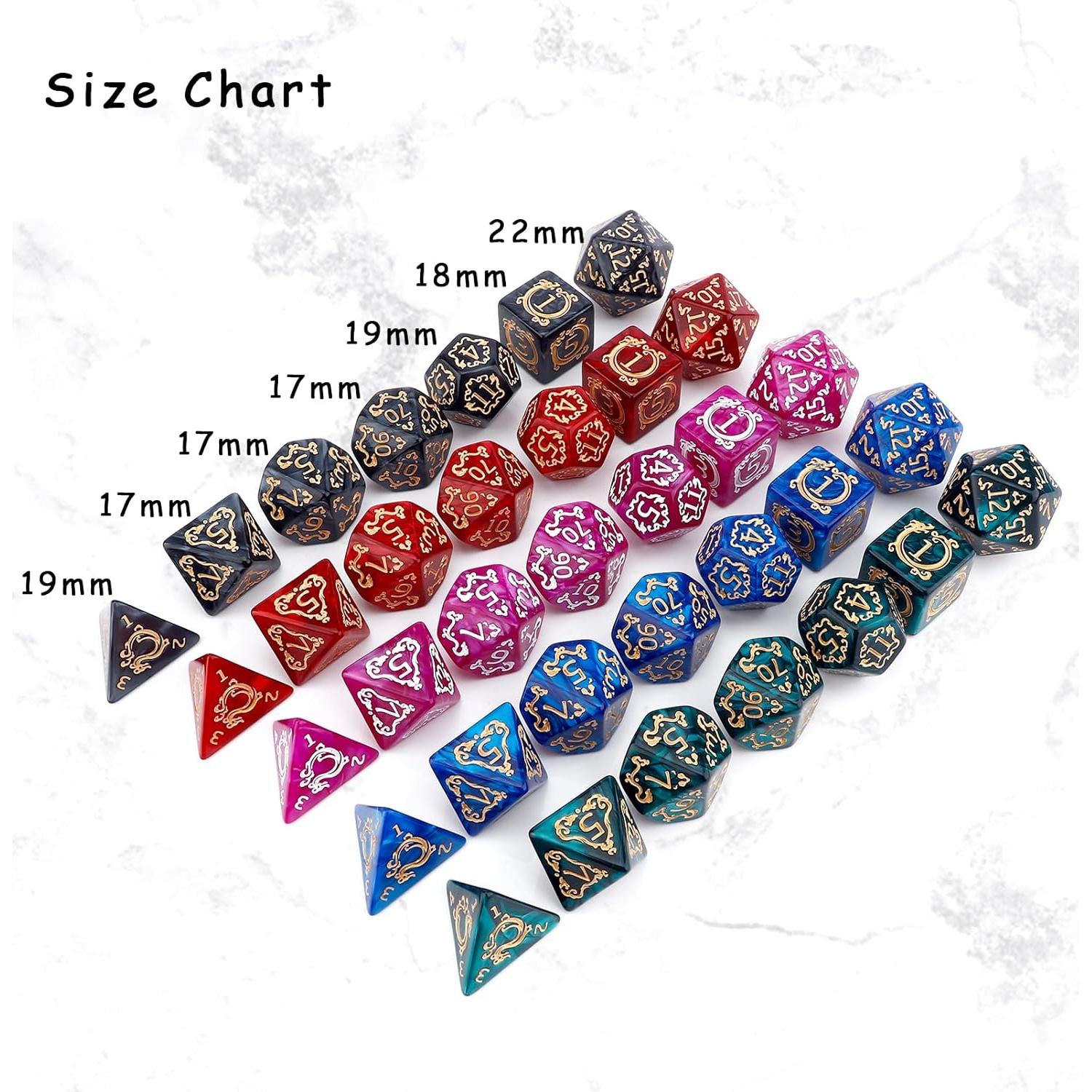 Conjunto de Dados Poliedricos PJOY DND 35pcs con Bolsa