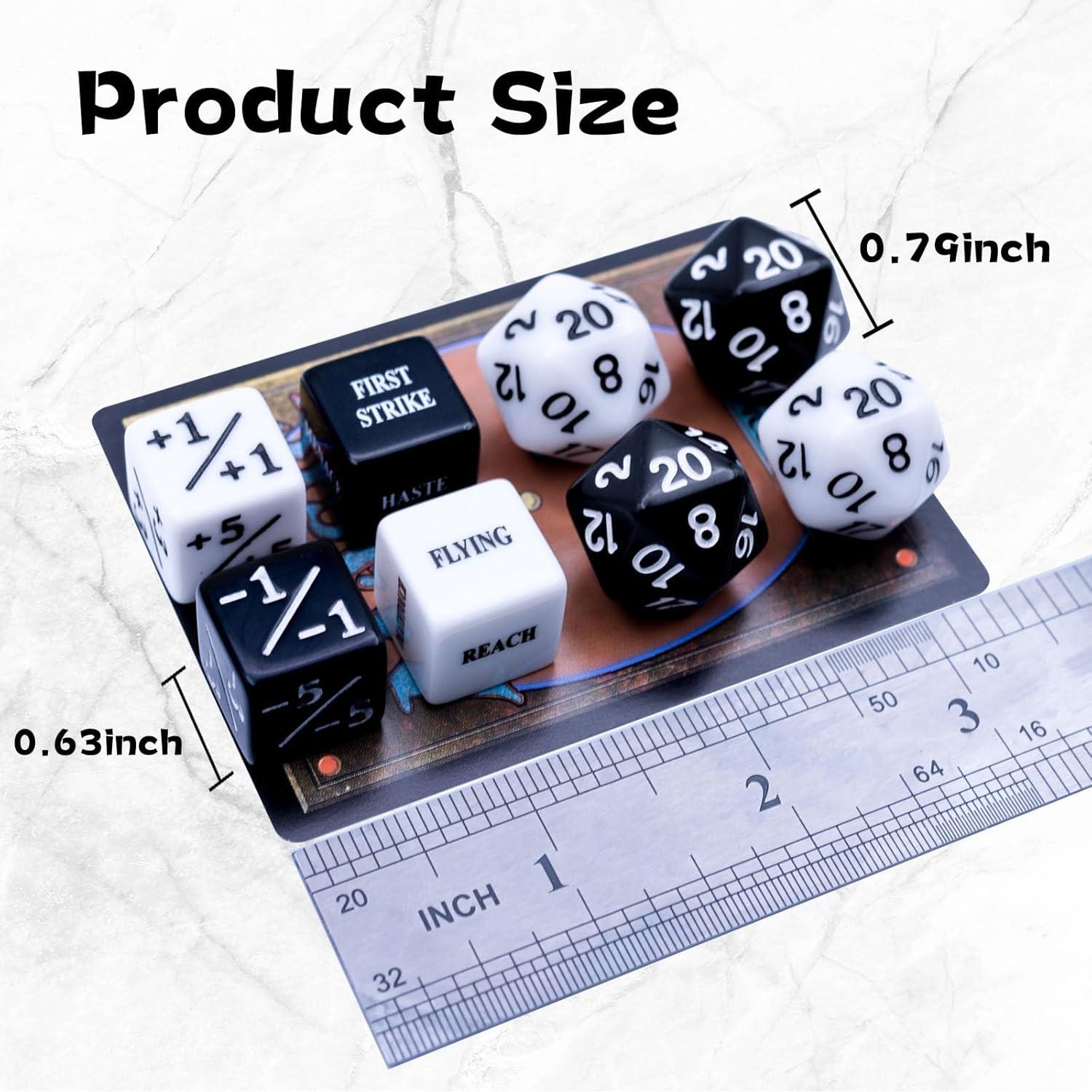 52 Piezas Dados de Contador de Palabras Clave MTG Tinzum