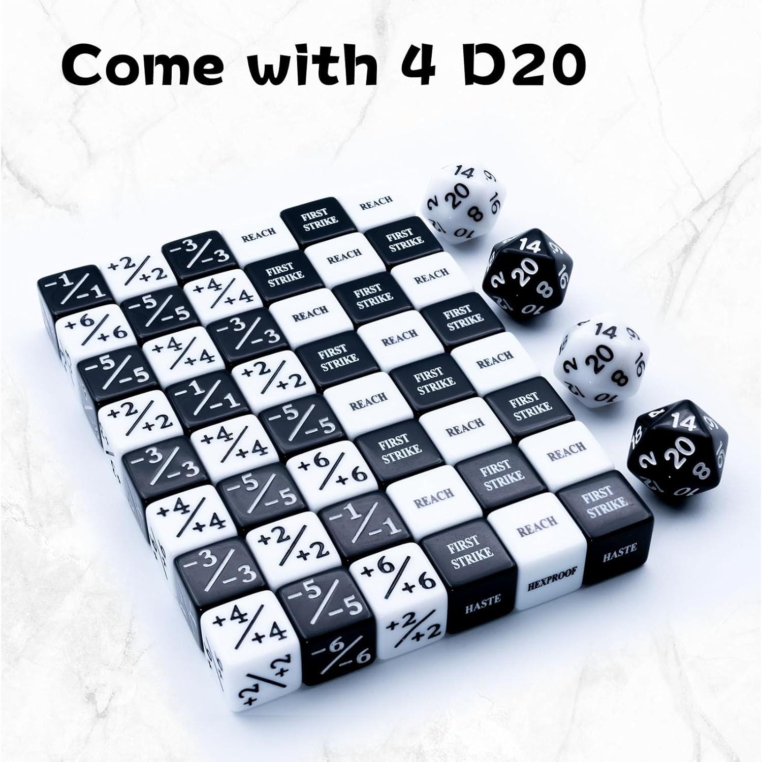 52 Piezas Dados de Contador de Palabras Clave MTG Tinzum