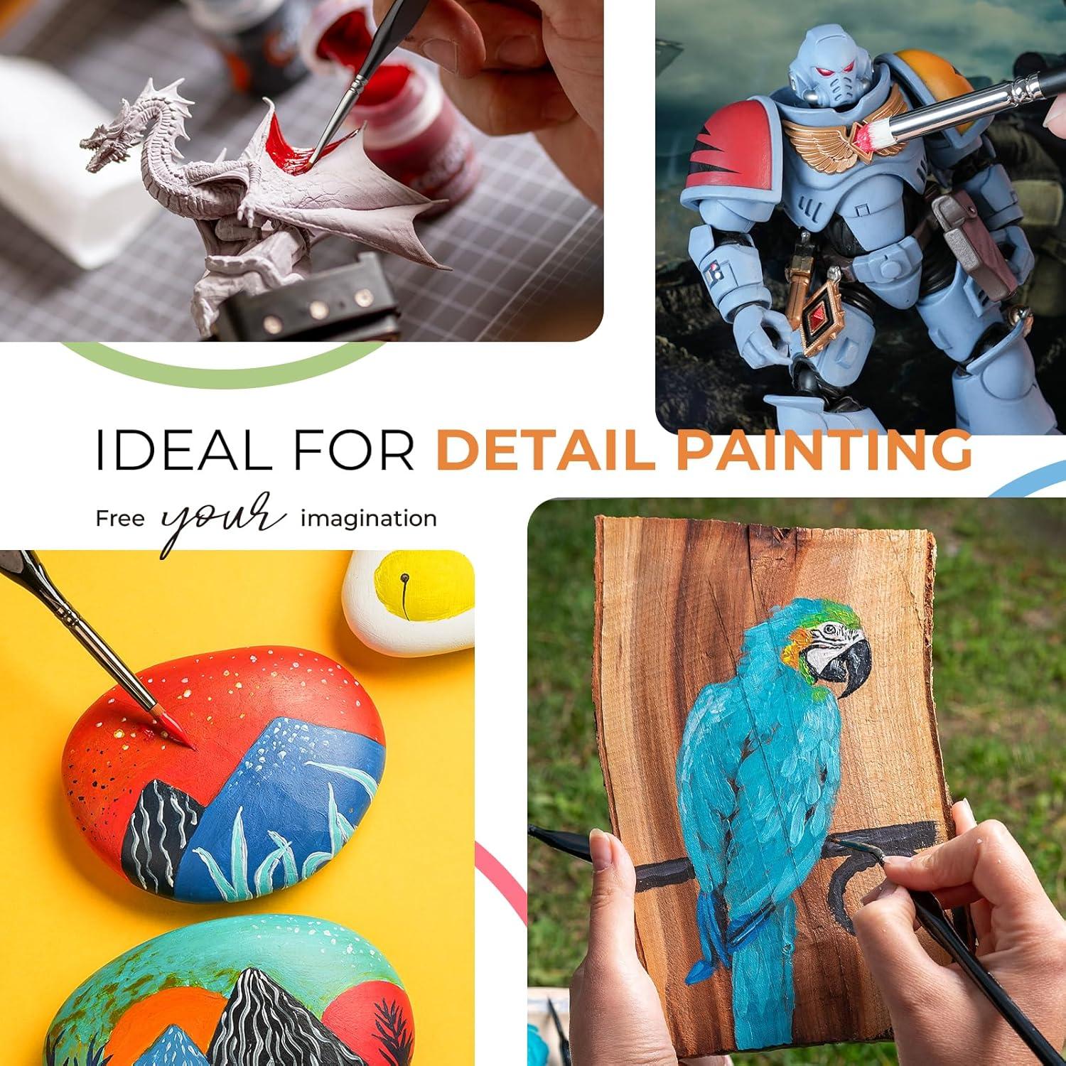 Juego de Pinceles de Pintura Miniatura Nicpro - 31 Piezas