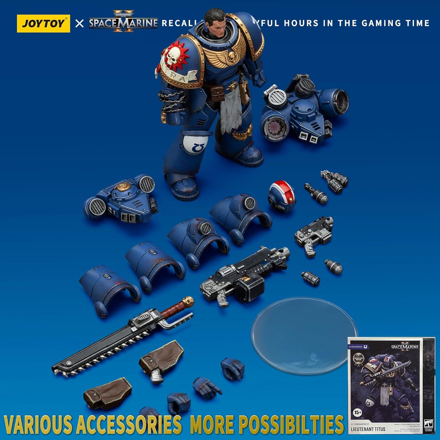 Figura de Acción JOYTOY Warhammer 40k Teniente Titus 1:18