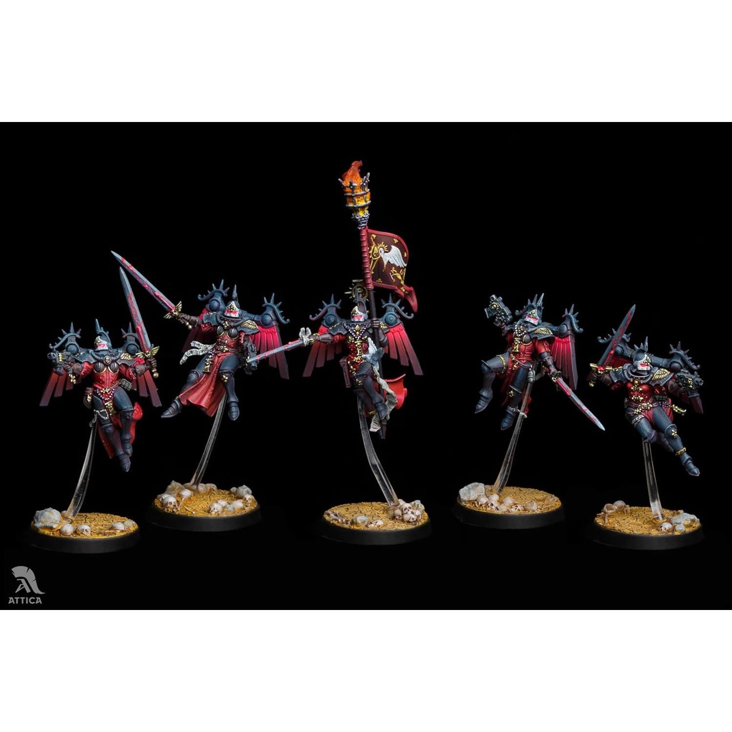 Miniatura Pintada Escuadrón Zephyrim Adepta Sororitas Wargaming