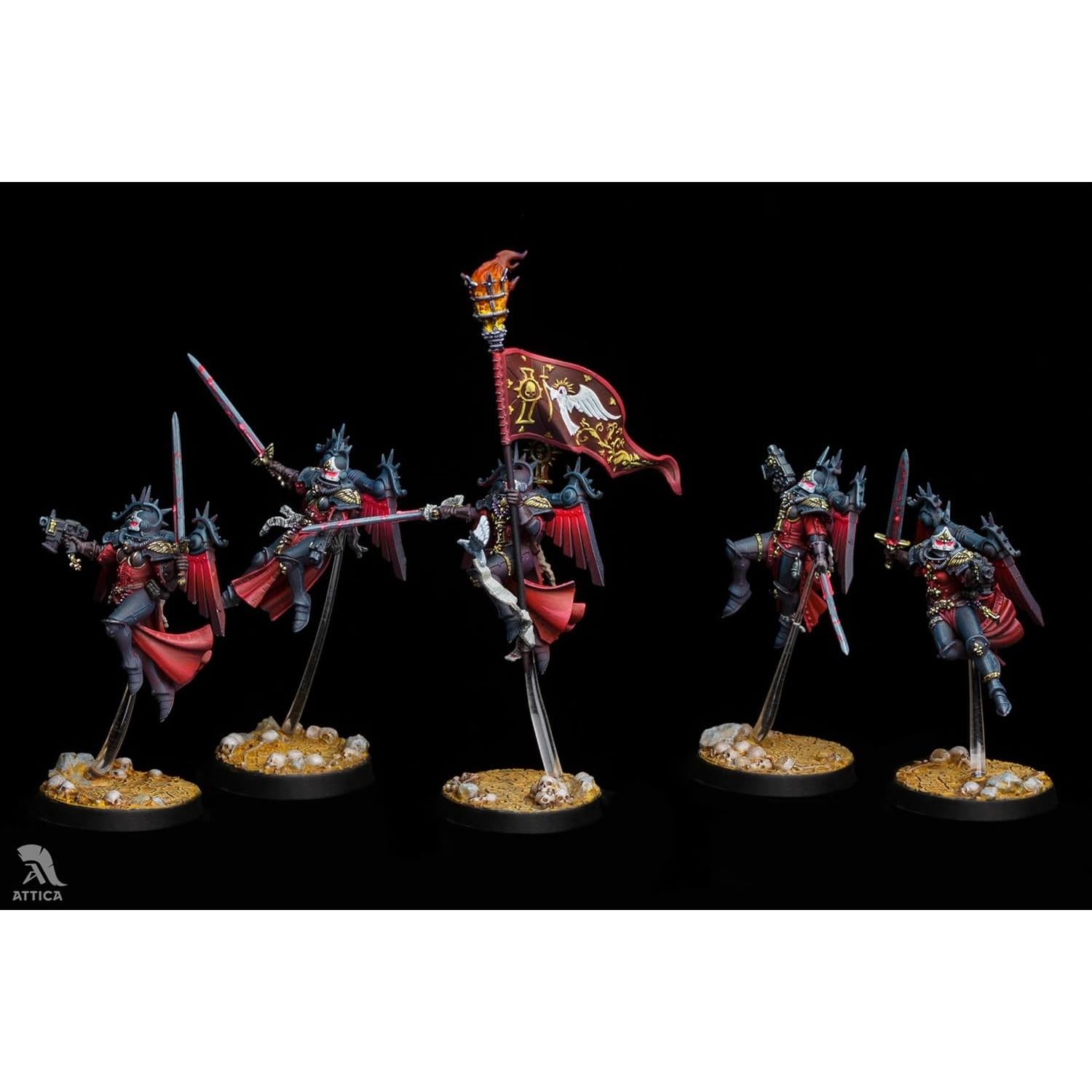Miniatura Pintada Escuadrón Zephyrim Adepta Sororitas Wargaming