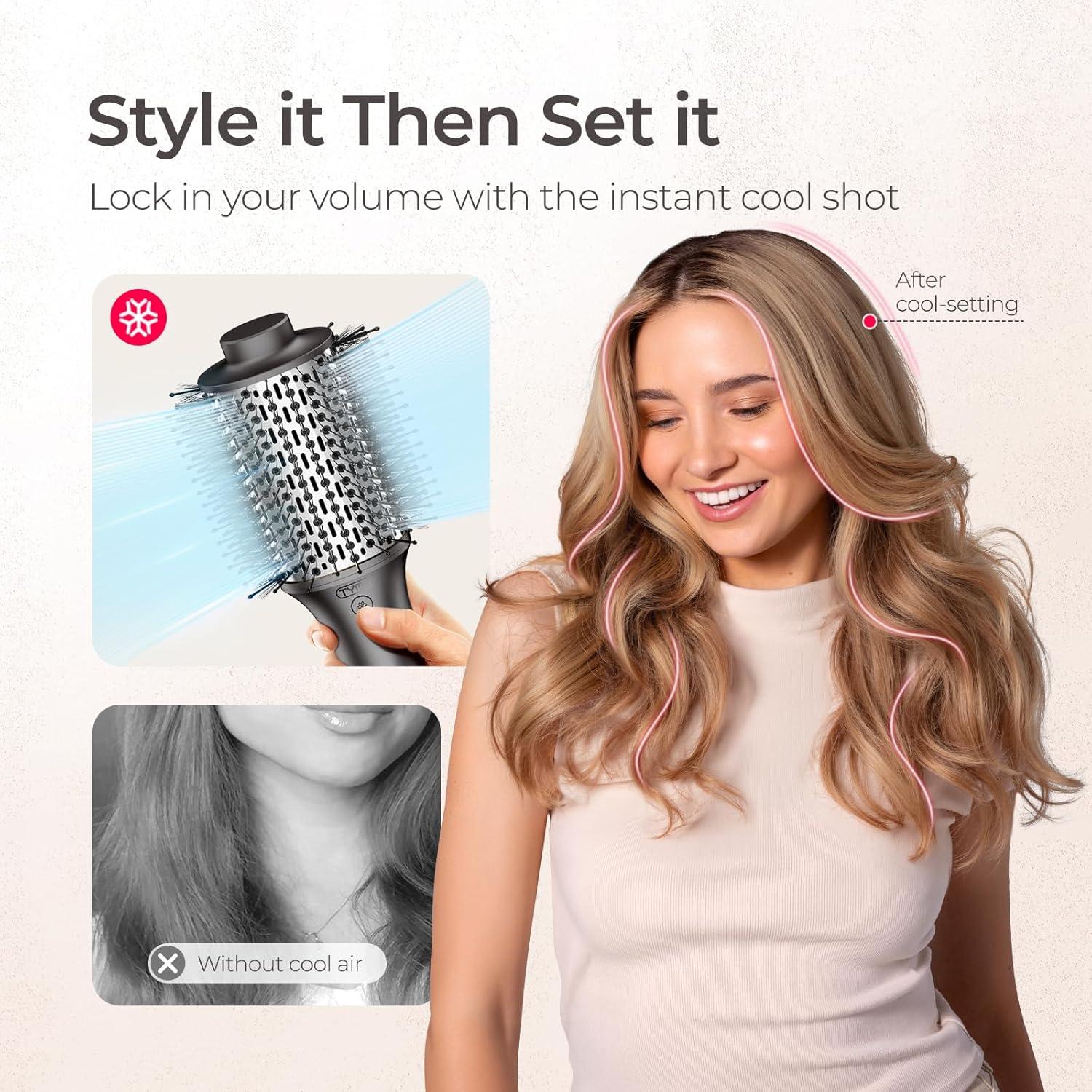 Cepillo Secador TYMO 3 en 1, Aire Caliente, 110,000 RPM, Sin Frizz