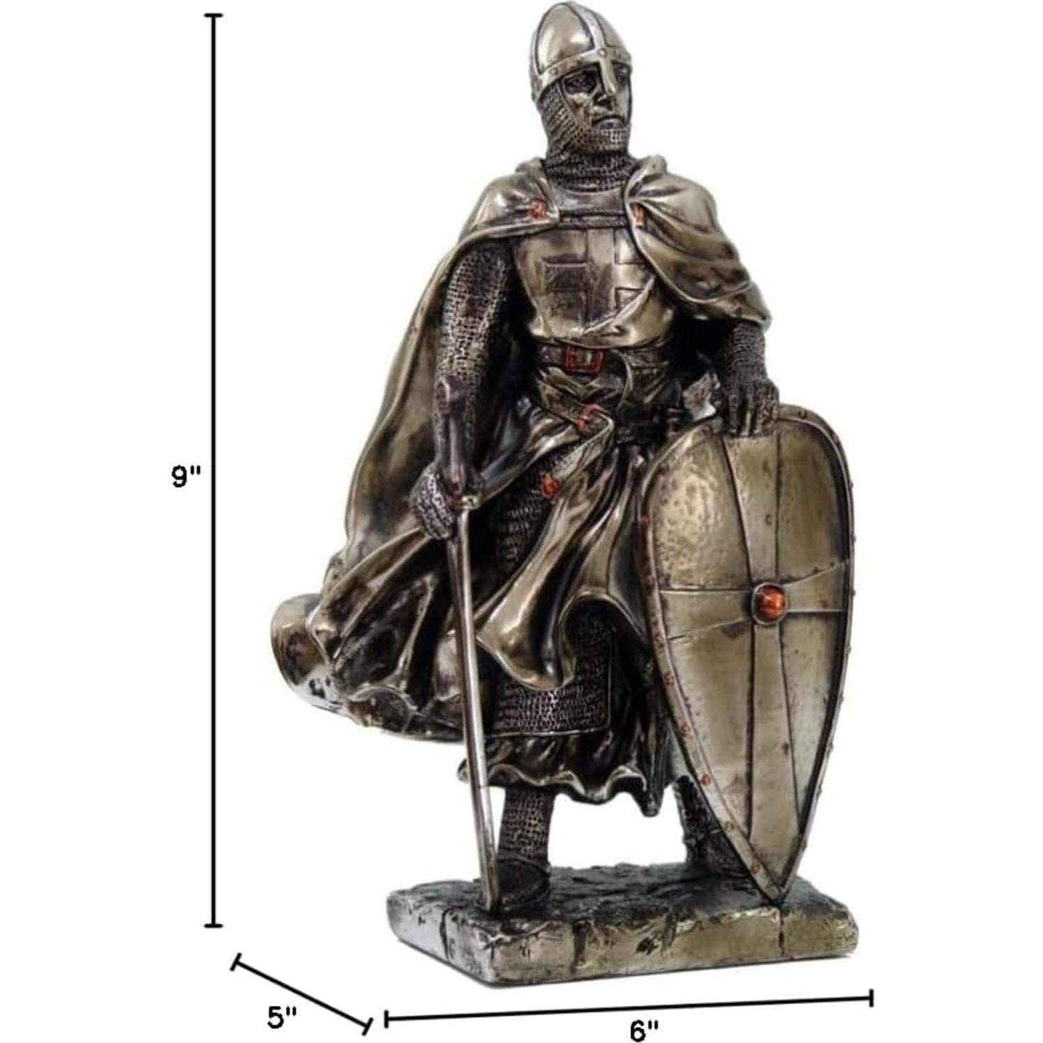 Estatua Caballero Cruzado Pacific Trading 17.78 cm Resina